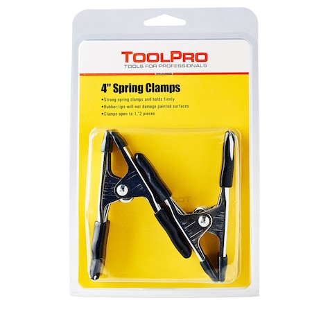 Toolpro 4 in Spring Clamp 2Pack, 2PK TP05140